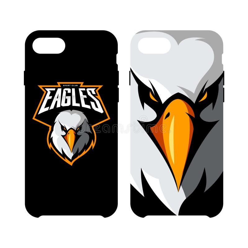 Woedend vectordie het embleemconcept van de adelaars hoofd atletisch club op slim telefoongeval wordt geïsoleerd royalty-vrije illustratie Woedend vectordie het embleemconcept van de adelaars hoofd atletisch club op slim telefoongeval wordt geïsoleerd royalty-vrije illustratie