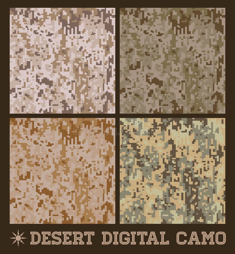 Woestijn - Naadloze vector digitale Camouflage