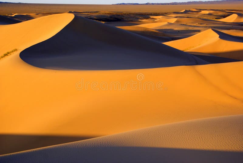 Woestijnlandschap, de woestijn van Gobi, Mongolië