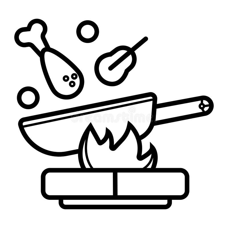 Wok che frigge Pan Icon royalty illustrazione gratis Wok che frigge Pan Icon royalty illustrazione gratis
