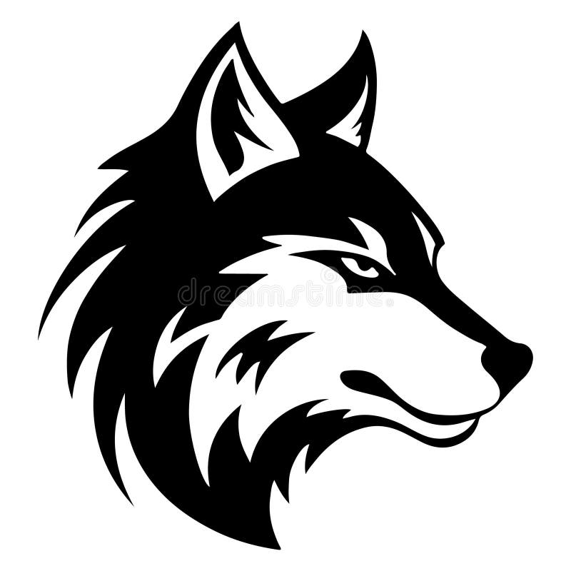 Tattoo Head Wolf Wild Beast of Prey Stock Illustration - Illustration ...