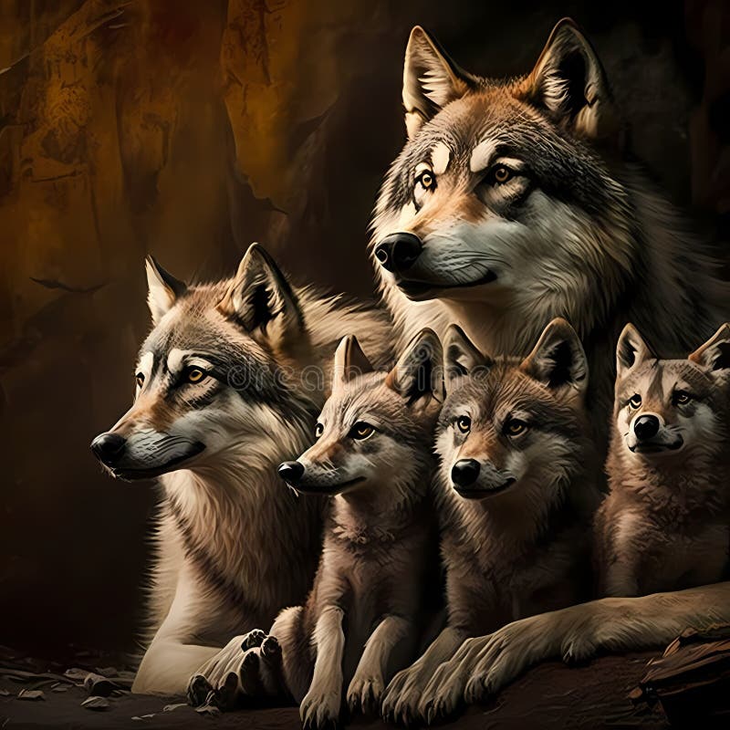 HD wallpaper wolf pack painting Bleach furry group of animals white  background  Wallpaper Flare