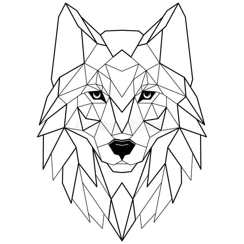 Wolf in Polygon Style. Low Poly Design in Triangles Stock Vector ...