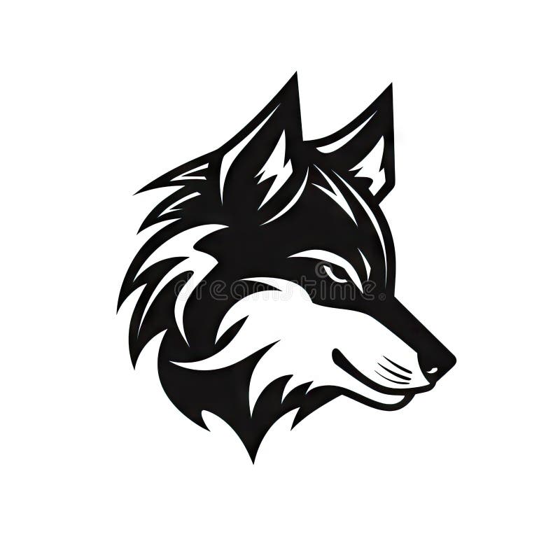 Wolf Head Icon, Jackal Symbol, Coyote Silhouette, Wild Dog Head Symbol ...