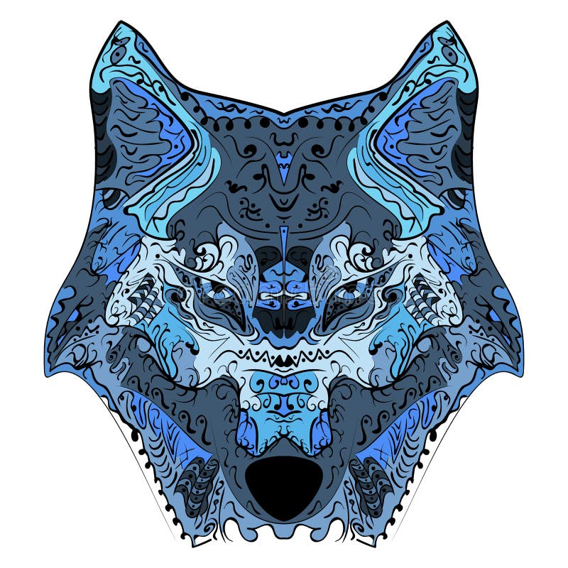 pix Zentangle Wolf Head wolf head zentangle stylized vector