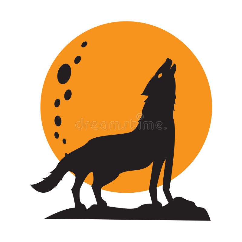 Wolf Howling. Vector Illustration Decorative Design Stock Vector ...