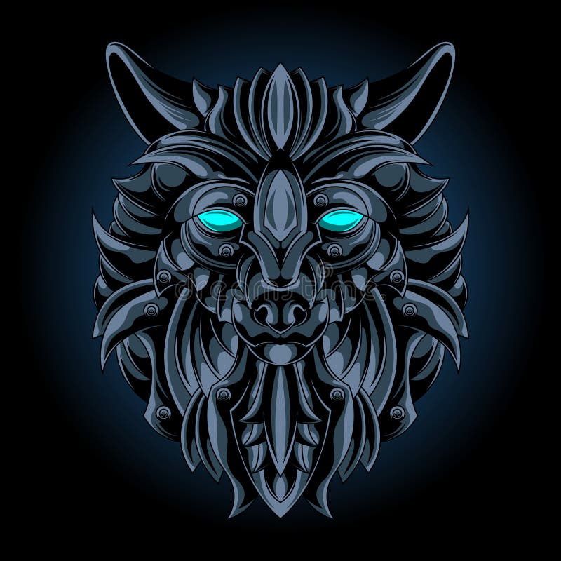 Wolf iron emblem stock illustration Wolf iron emblem stock illustration