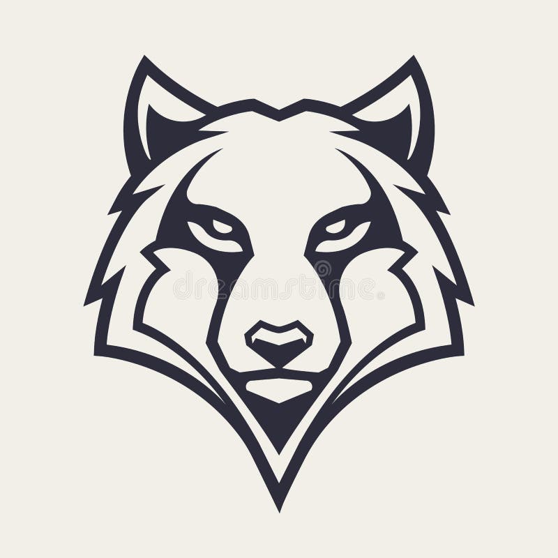 Wolf Mascot Vector Icon stock illustrationer Wolf Mascot Vector Icon stock illustrationer