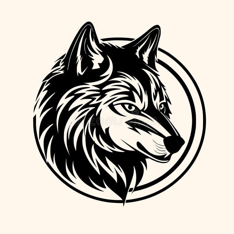 Wolf Vector for Logo or Icon, Drawing Elegant Minimalist Style,abstract