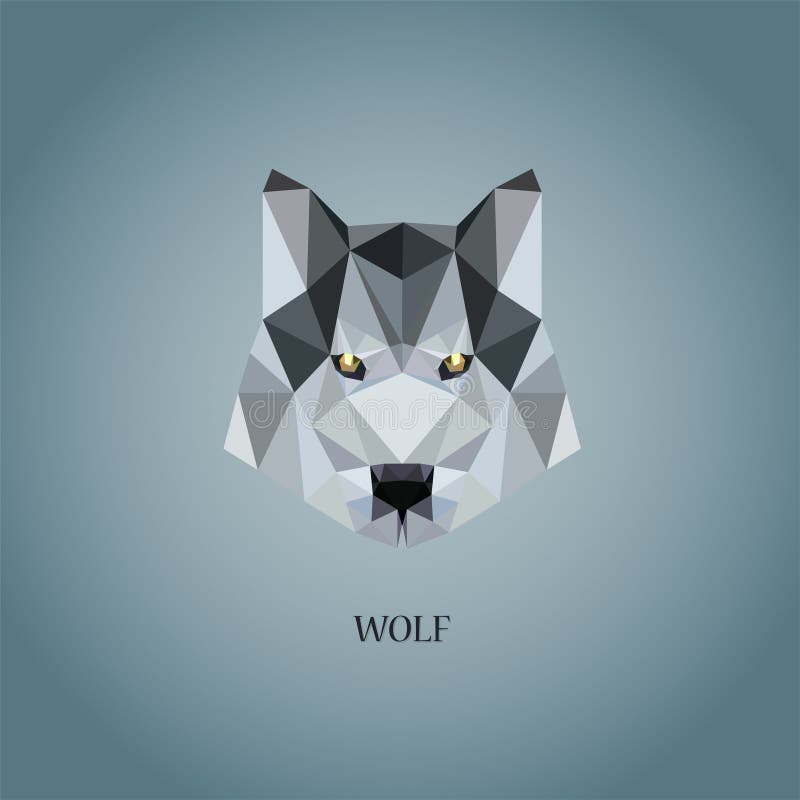 Wolfs` s embleem in de stijl die van Poly Laag wordt geschilderd royalty-vrije illustratie Wolfs` s embleem in de stijl die van Poly Laag wordt geschilderd royalty-vrije illustratie