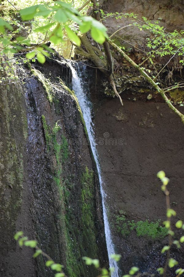 Wolfsschlucht Waterfall, thin and tall royalty free stock photos
