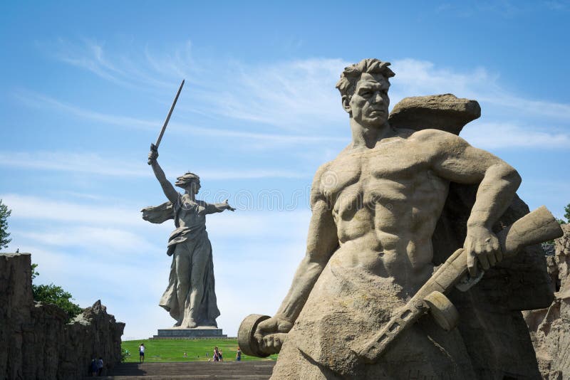 wolgagrad Mamaev Kurgan stockfotografie wolgagrad Mamaev Kurgan stockfotografie