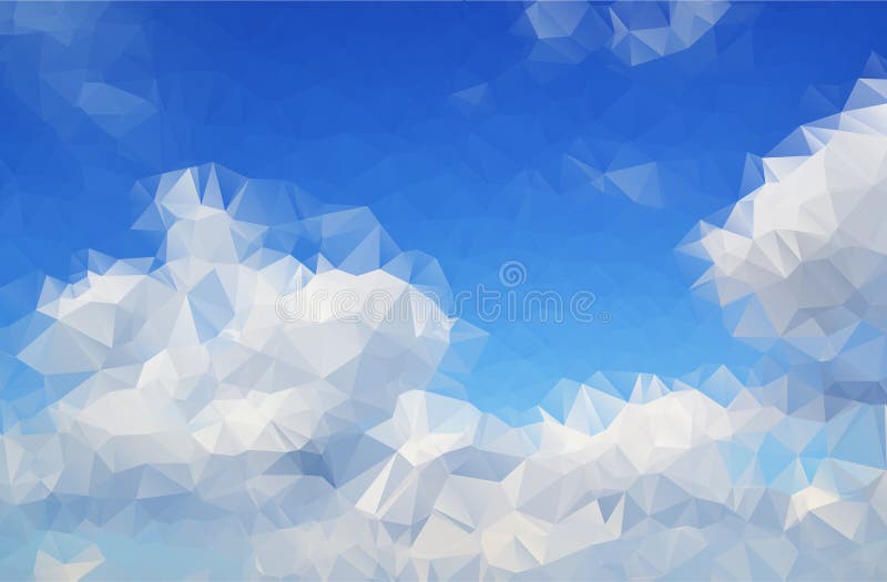 Wolken abstracte veelhoek als achtergrond. stock illustratie Wolken abstracte veelhoek als achtergrond. stock illustratie