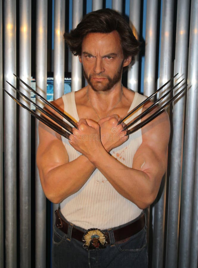 Wolverine alla l$signora Tussaud immagini stock Wolverine alla l$signora Tussaud immagini stock