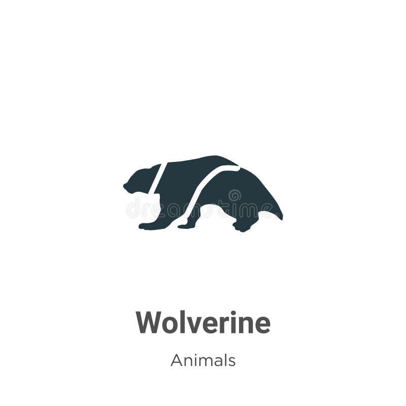 Wolverine Vector Icon on White Background. Flat Vector Wolverine Icon Symbol  Sign from Modern Animals Collection for Mobile Stock Vector - Illustration  of creature, collection: 162006984