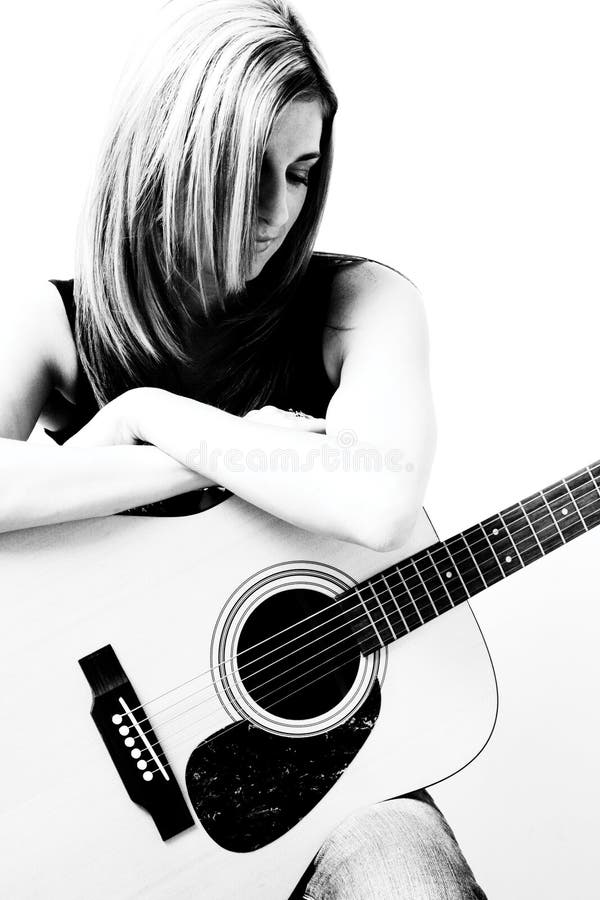 Woman with accoustic guitar