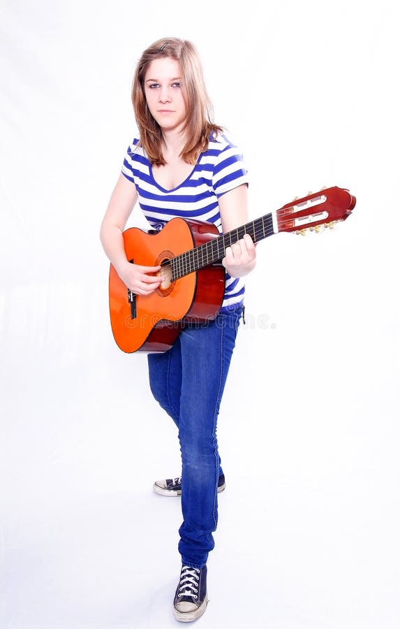 Woman with acoustic guitar