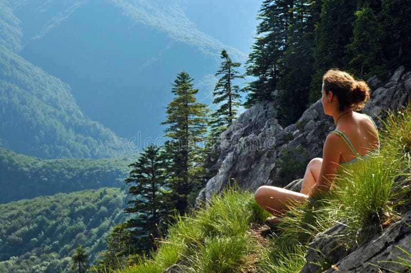 Woman admiring the landscape