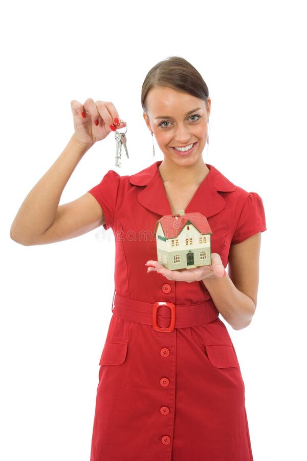 Woman advertises real estate