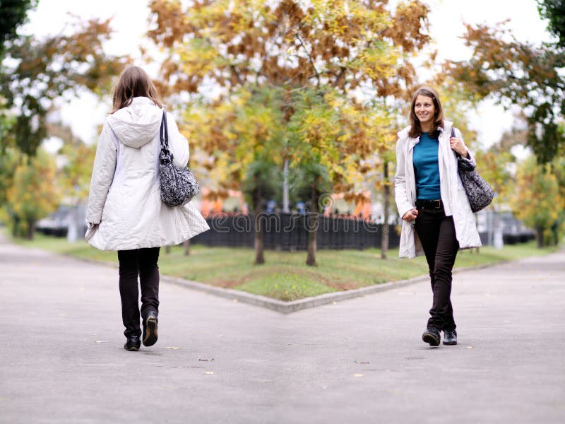 Woman in autumn park