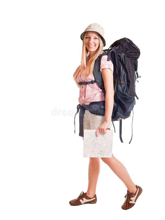 Woman backpacker tourist