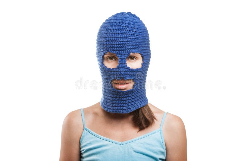 Woman in balaclava stock photo. Image of caucasian, girl 26304114