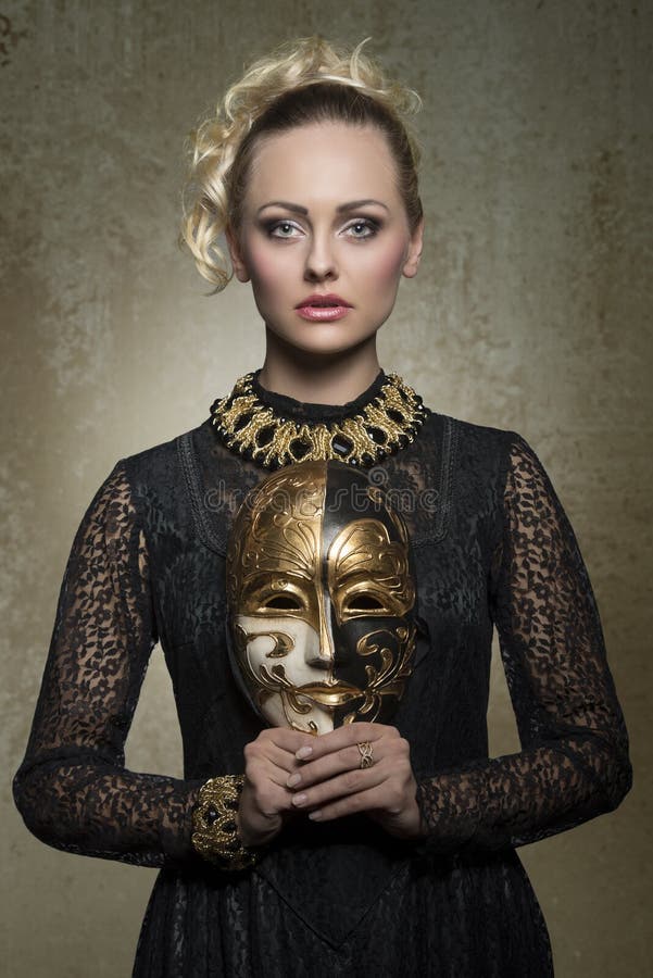 Woman with baroque gothic costume stock image Woman with baroque gothic costume stock image