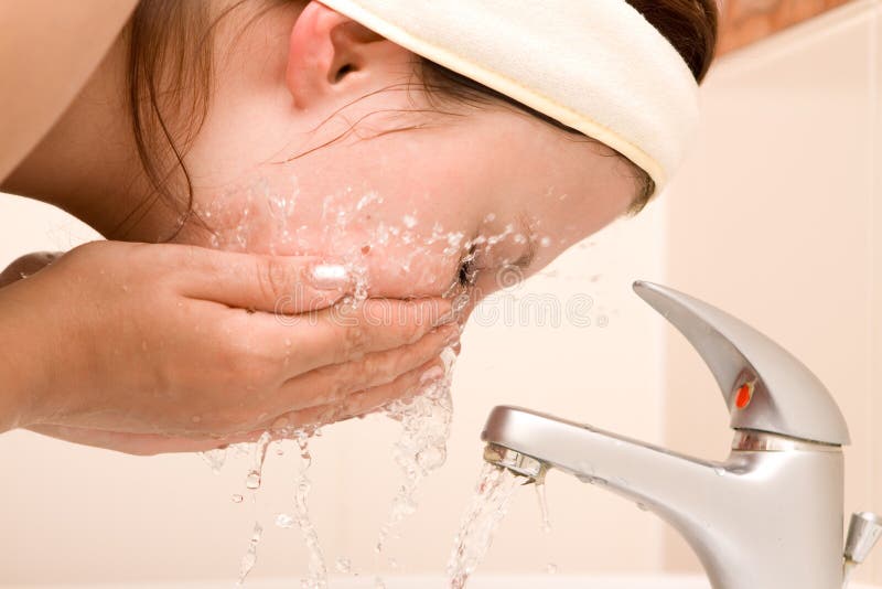 Woman in bathroom