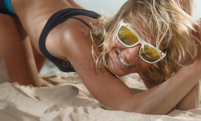 woman on beach