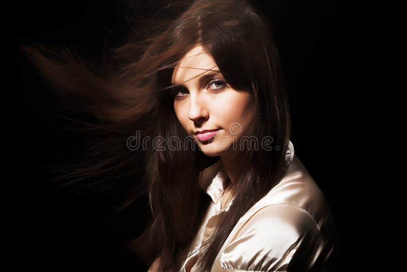 Happy woman stock image. Image of beautiful, hair, girl - 1717495