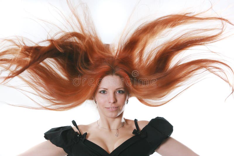 Woman with beautiful red hair