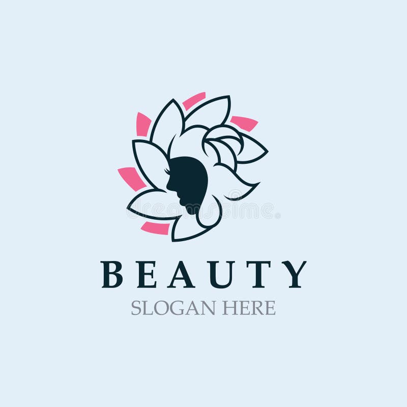 Beauty Care Saloon Logo. Fresh Face Beauty Logo Template Design Stock Image  - Image of natural, woman: 204166681