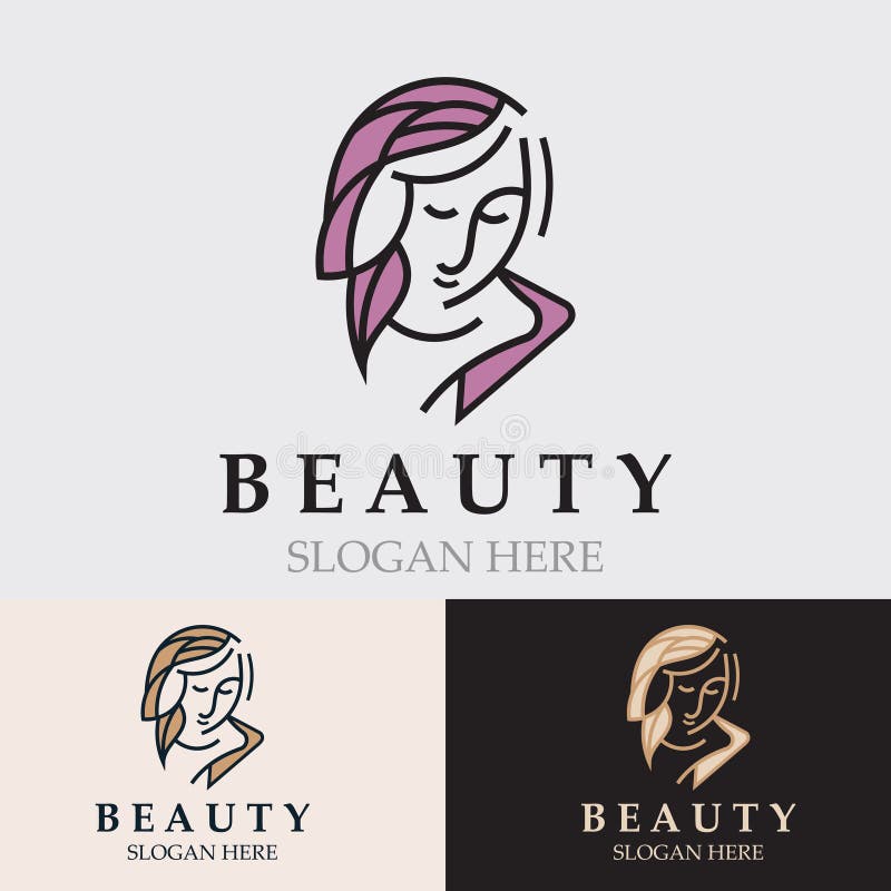 Beauty Care Saloon Logo. Fresh Face Beauty Logo Template Design Stock Image  - Image of natural, woman: 204166681