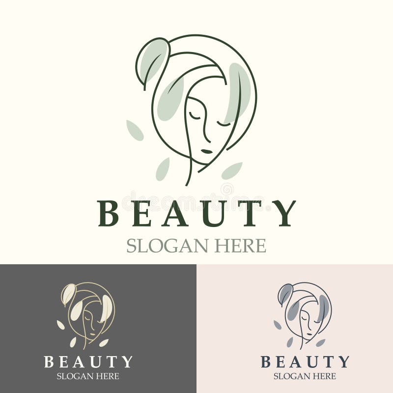 Beauty Care Saloon Logo. Fresh Face Beauty Logo Template Design Stock Image  - Image of natural, woman: 204166681