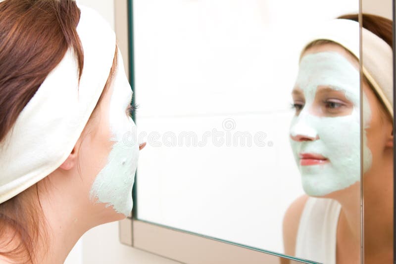 Woman with beauty mask