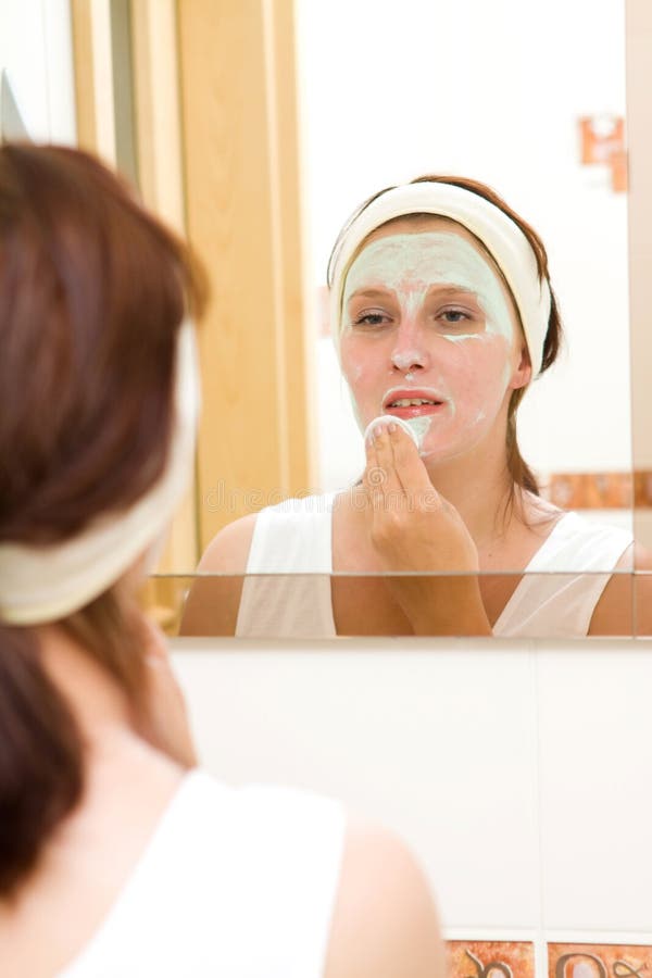 Woman with beauty mask