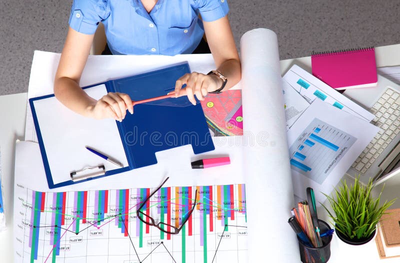 The woman behind the desk in the Office