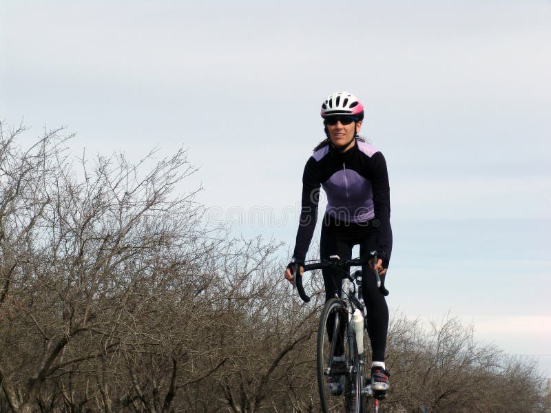 Woman with Bike royalty free stock image Woman with Bike royalty free stock image