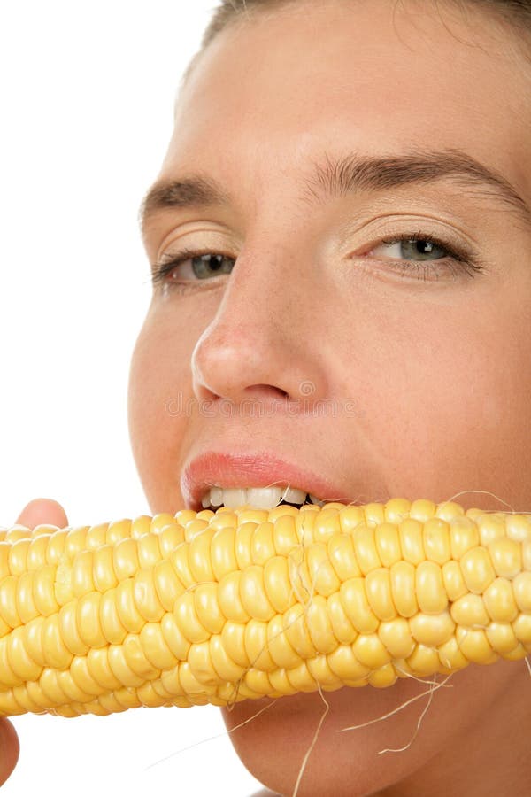 1+ Beautiful girl face eating corn vegetable Free Stock Photos