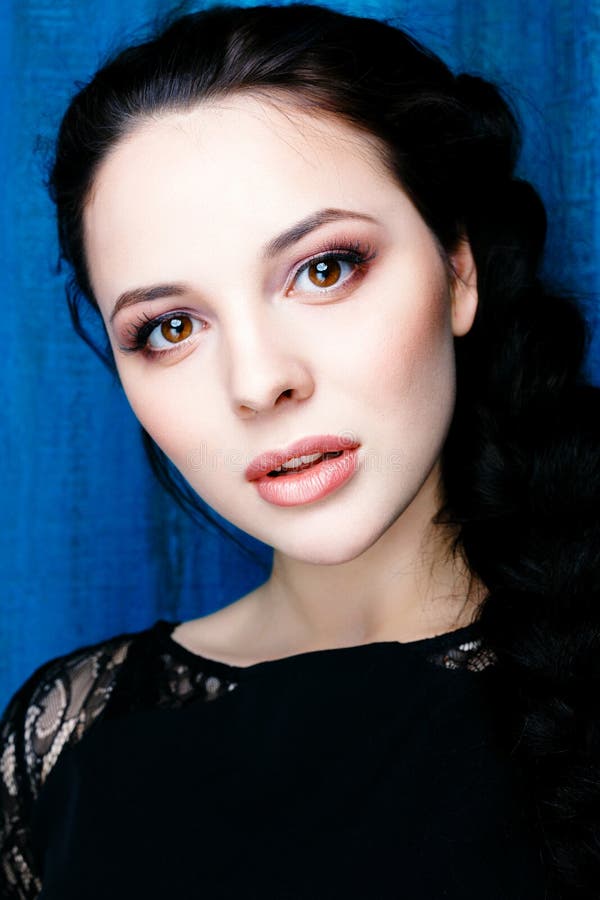 Woman in black dress stock photo. Image of fashion, beautiful - 58209738