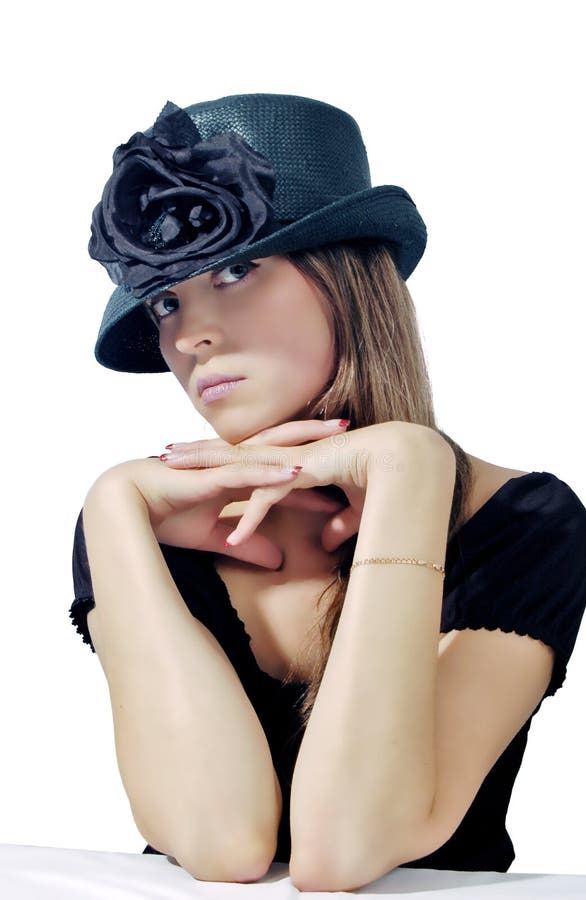 Woman in black hat 2
