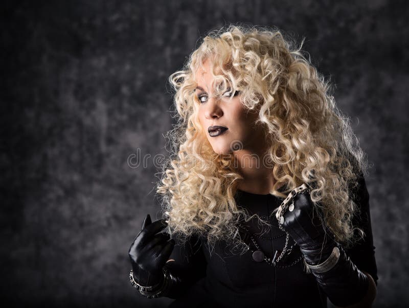 268 Goth Woman Curly Hair Stock Photos - Free & Royalty-Free Stock Photos  from Dreamstime