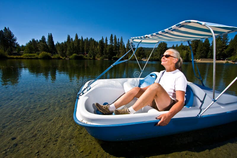 Woman boating