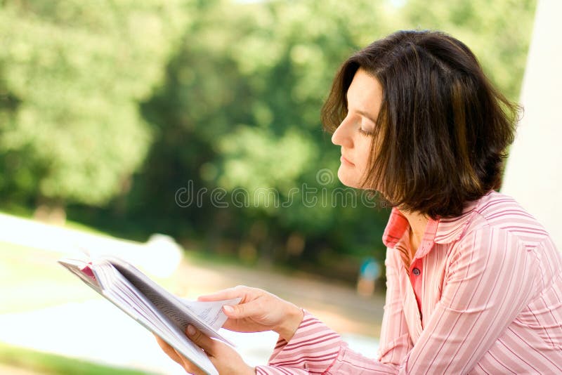 Woman with book