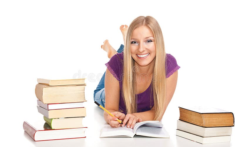 Woman with books