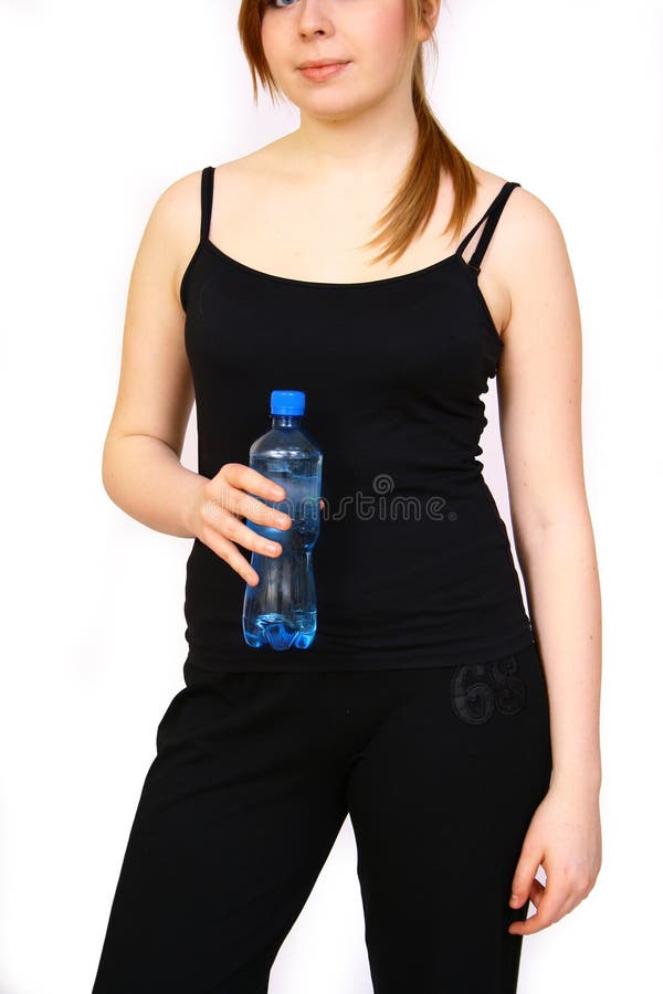 Woman with bottle