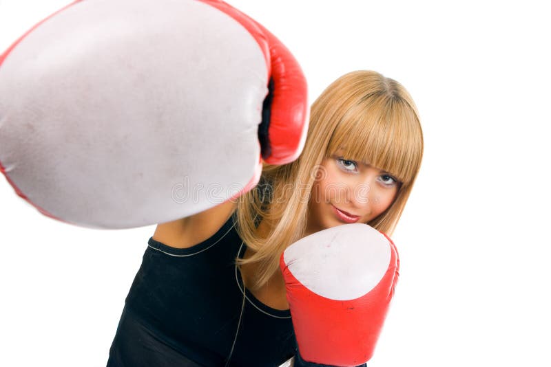 Woman boxer