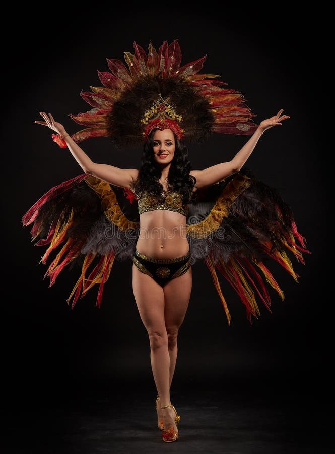 Woman in brazilian carnival costume. royalty free stock photos Woman in brazilian carnival costume. royalty free stock photos