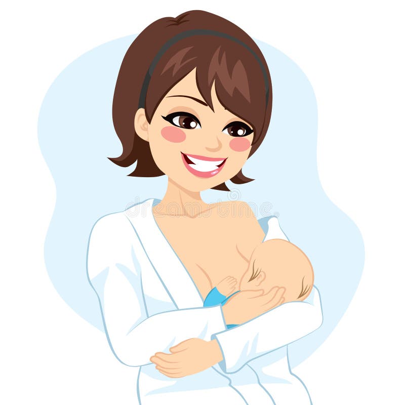 Woman Breastfeeding Baby royalty free illustration Woman Breastfeeding Baby royalty free illustration