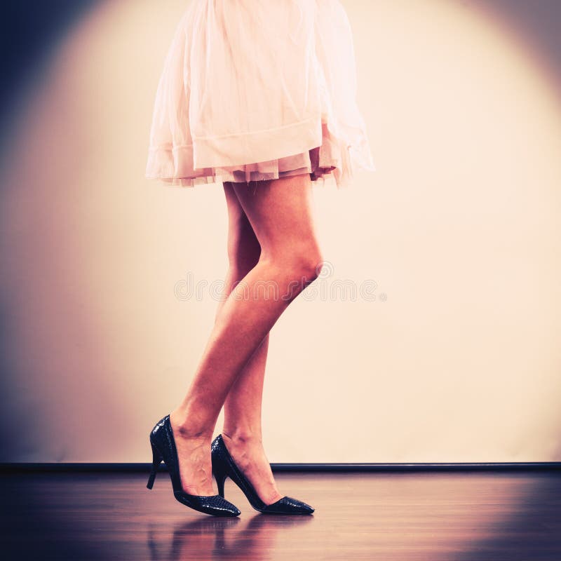 Premium Photo | Trendy woman in bright high heels